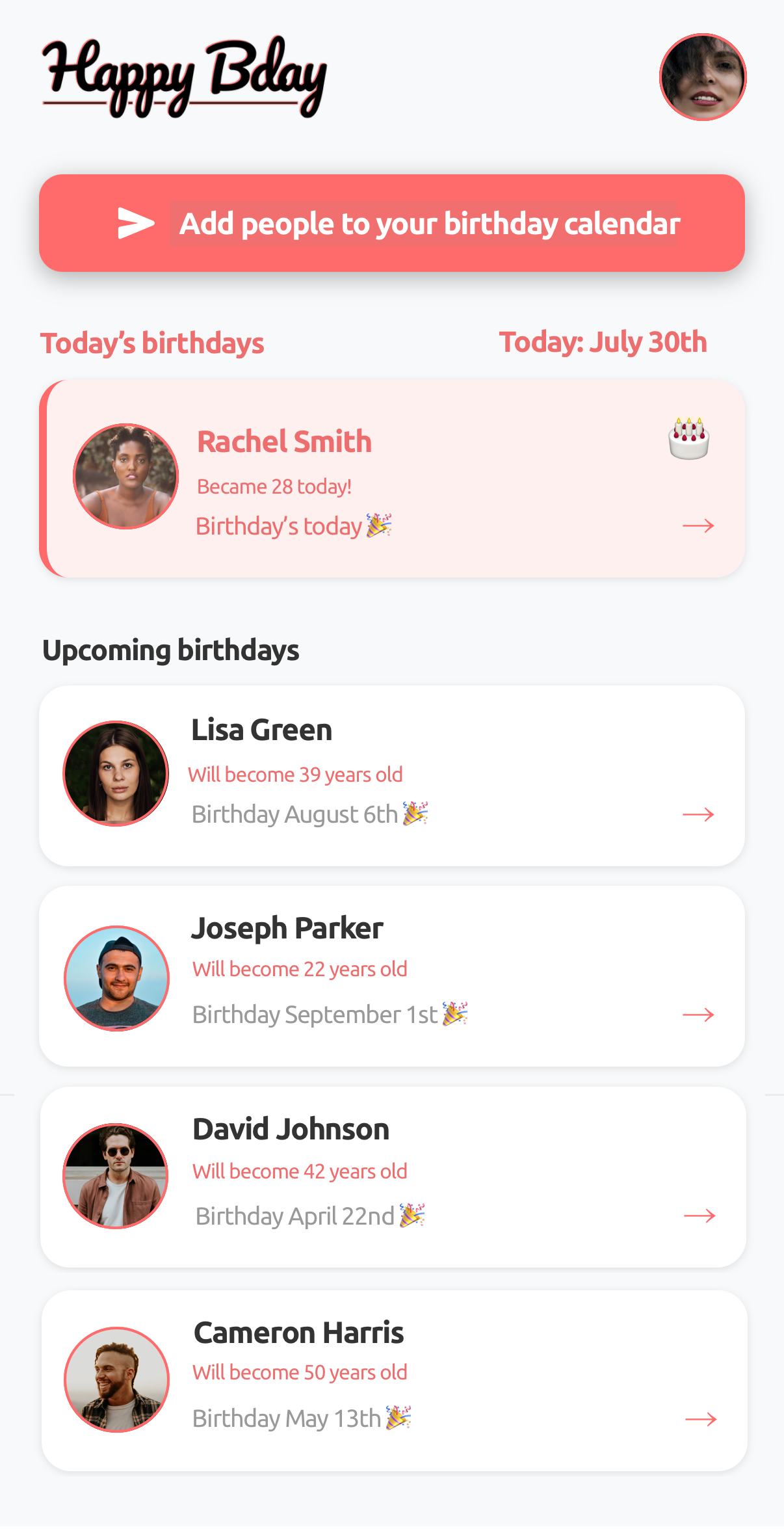 HBD Home Screen